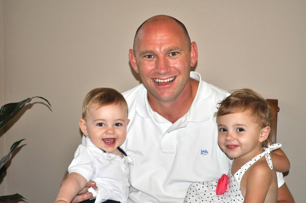 Eric Crawford with his children